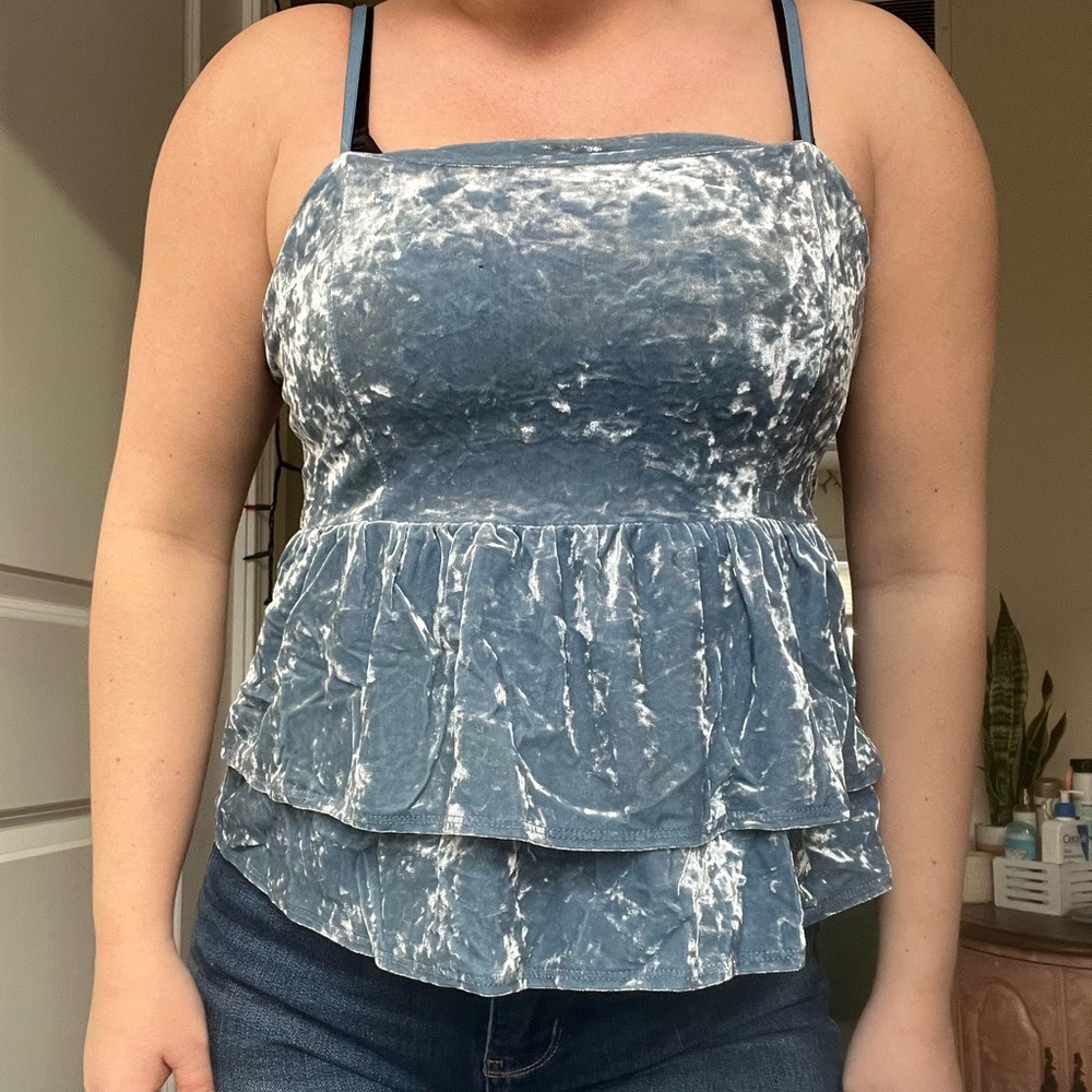 Blue Velvet American Eagle Baby Doll Tanktop